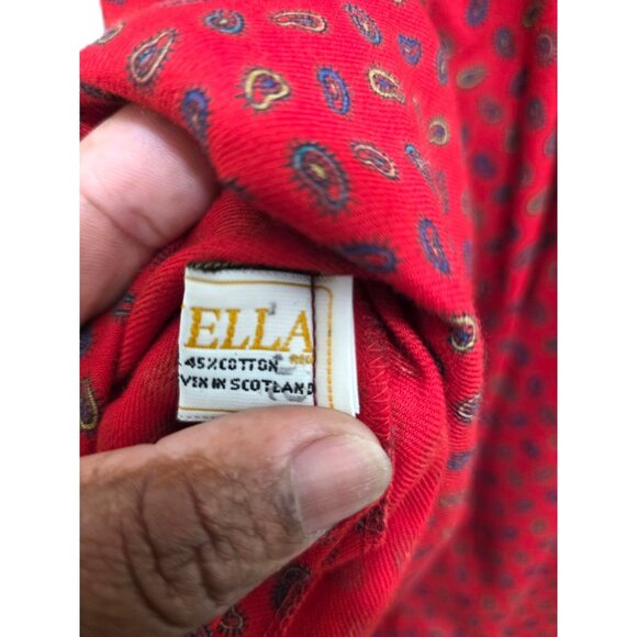 Vintage Nicole Ruiz Luiyella 80s Kid Y2k Cottage core Red Paisley Long Sleeve Dr - Picture 13 of 13